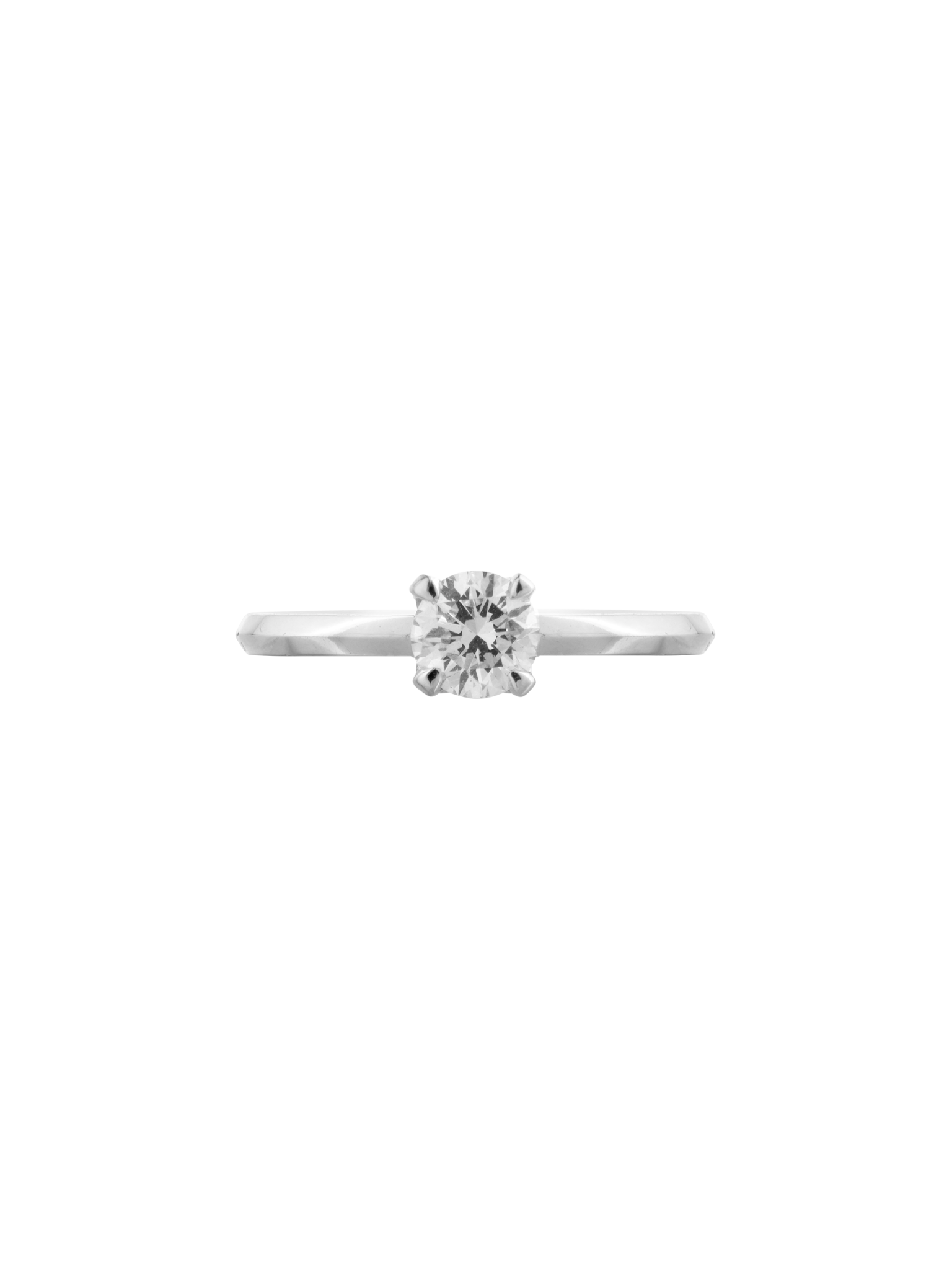 Tiny clash engagement ring, 0,57 ct, white